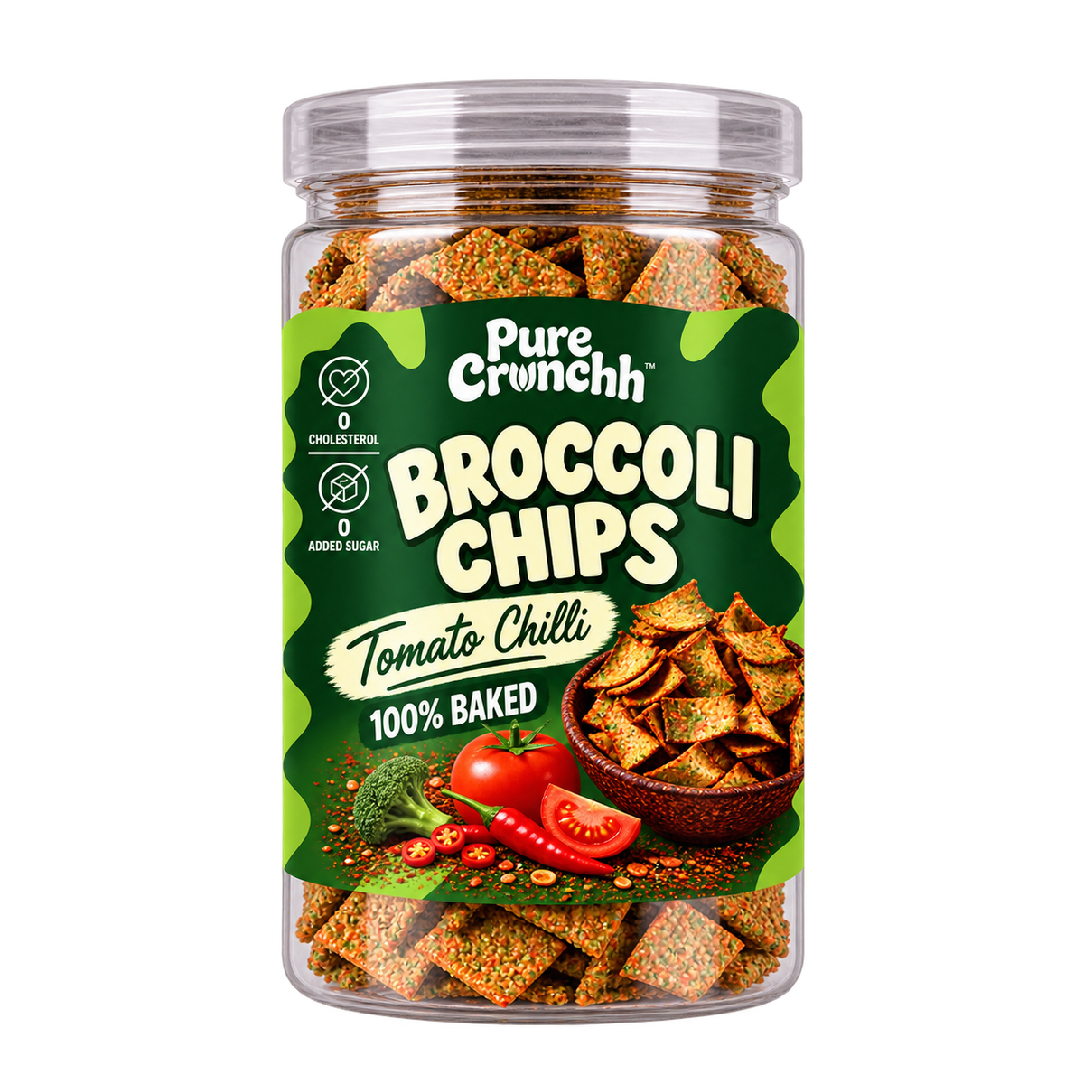 Tomato Chilli Broccoli Chips