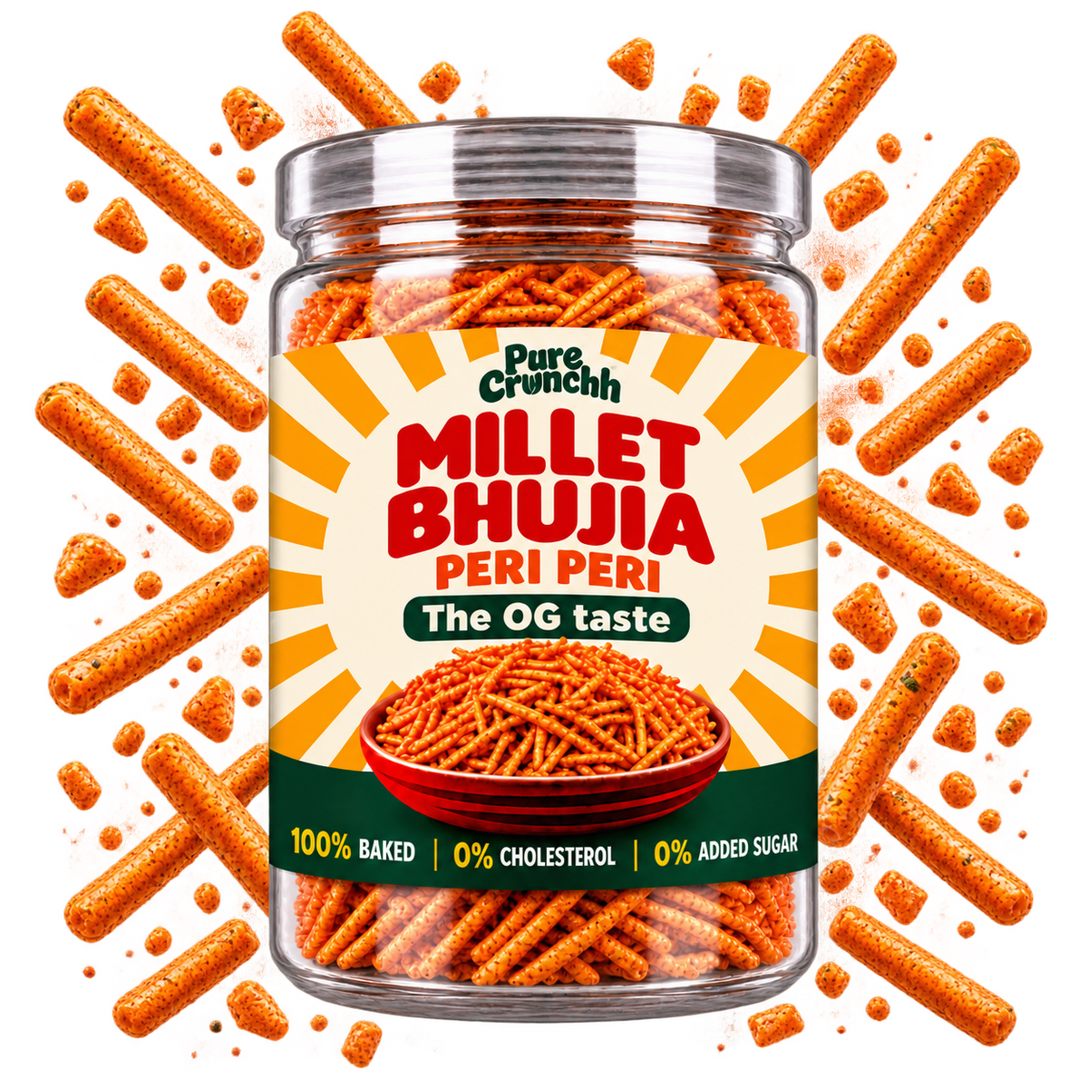 Peri Peri Baked Millet Bhujia