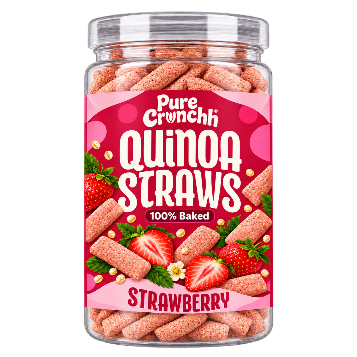 Strawberry Baked Quinoa Straws